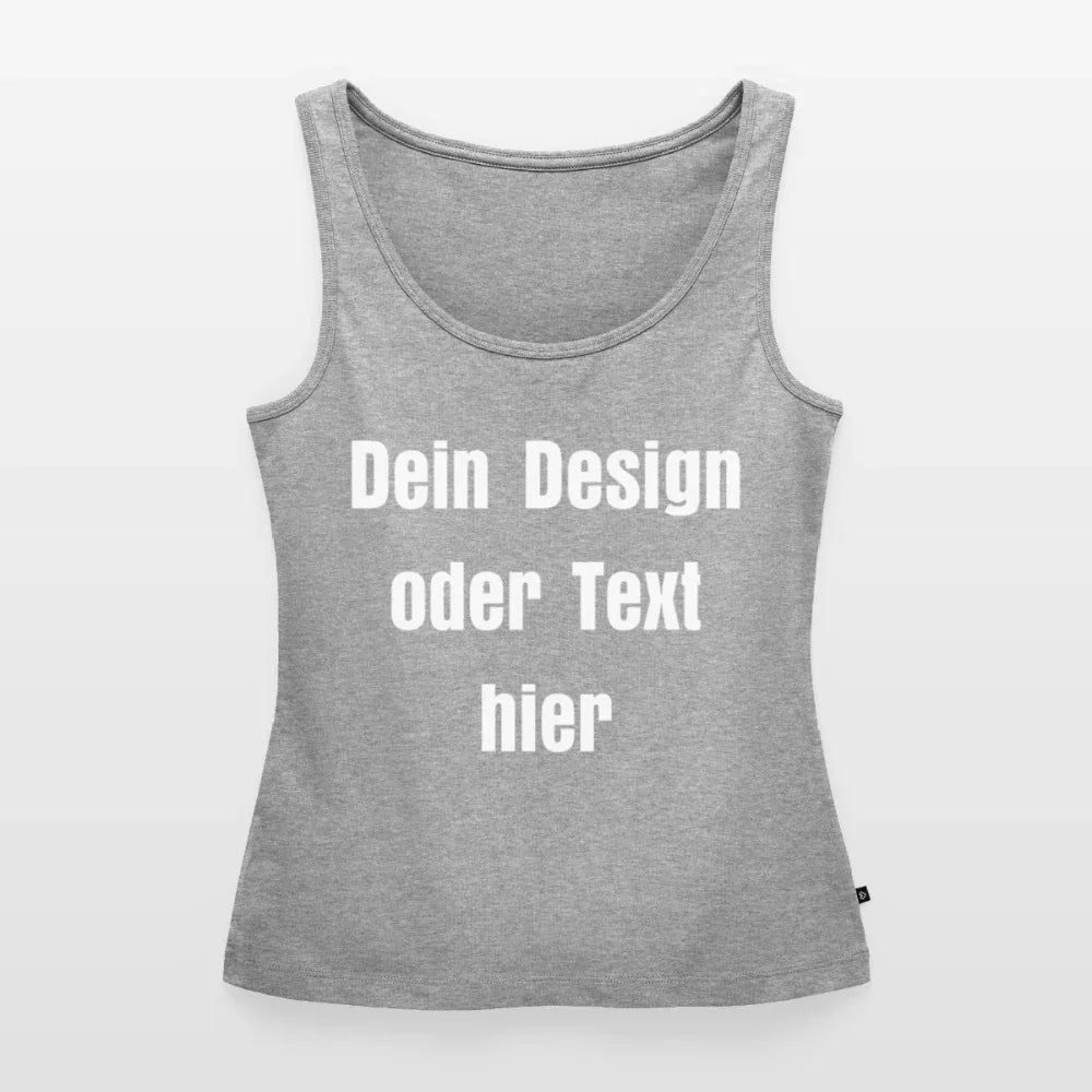 Frauen Premium Tank Top - personalisierbar - Grau meliert