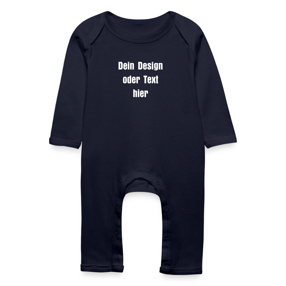 Baby Bio Strampler - personalisierbar - Navy