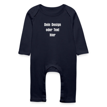 Baby Bio Strampler - personalisierbar - Navy