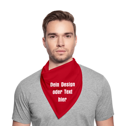Bandana 100% Baumwolle für Sie und Ihn - personalisierbar - Rot