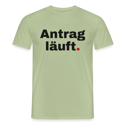 "Antrag läuft." Motiv-T-Shirt für Männer, Farbe Sage