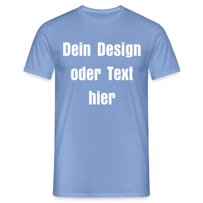Männer T-Shirt - personalisierbare Vorder- und Rückseite - Carolina Blue