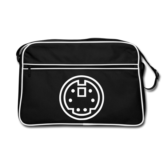 "PS/2" Motiv-Retro-Tasche, Farbe Schwarz/Weiß