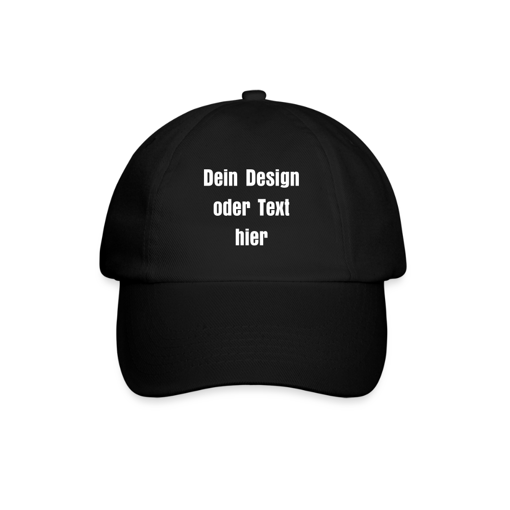 Baseballkappe - personalisierbar - Schwarz/Schwarz