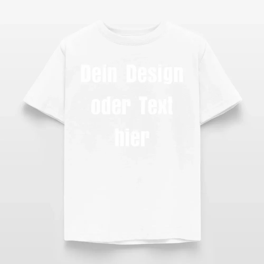 Kinder T-Shirt - personalisierbare Vorder- und Rückseite - Weiß