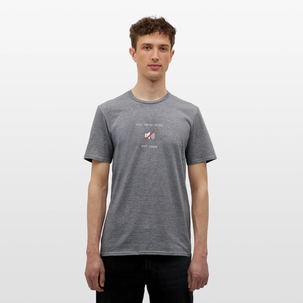 "You´re on mute est.2020" - Motiv-T-Shirt für Männer - Graphit meliert