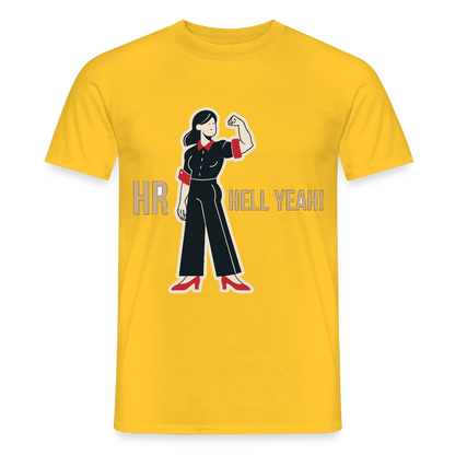HR. Hell yeah! Motiv-T-Shirt für Männer, Farbe Gelb