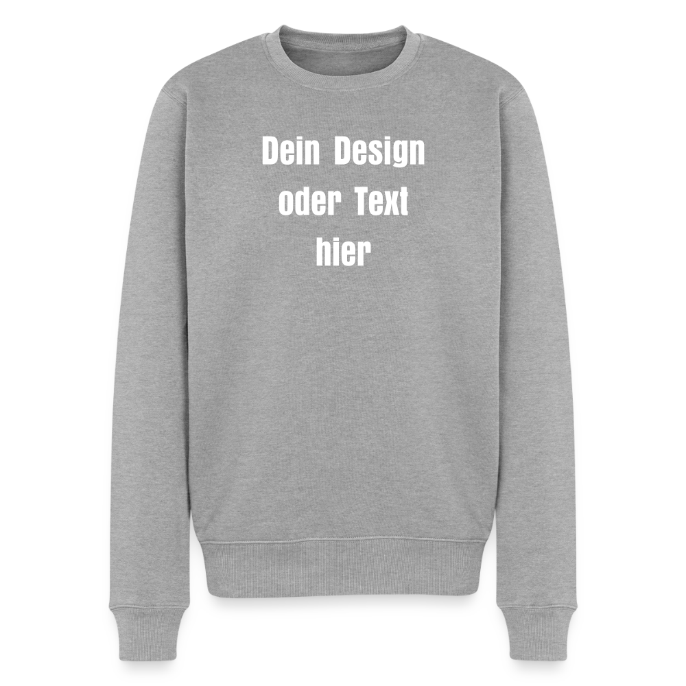 Männer Premium Pullover - personalisierbar - Grau meliert