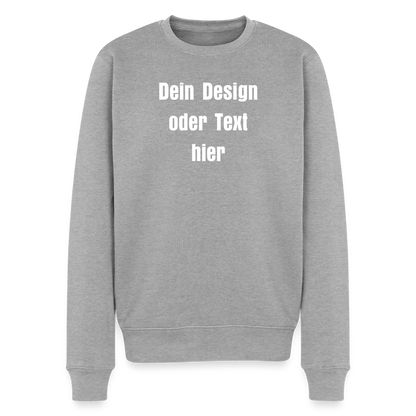 Männer Premium Pullover - personalisierbar - Grau meliert