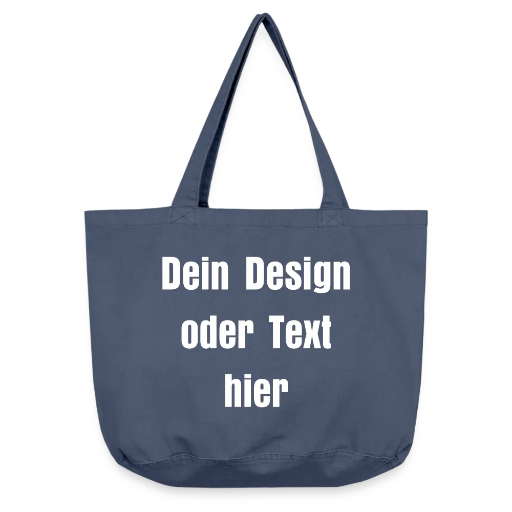 Vintage-Washed Shopper / Einkaufstasche im Vintage Stil - personalisierbar - Vintage Denim