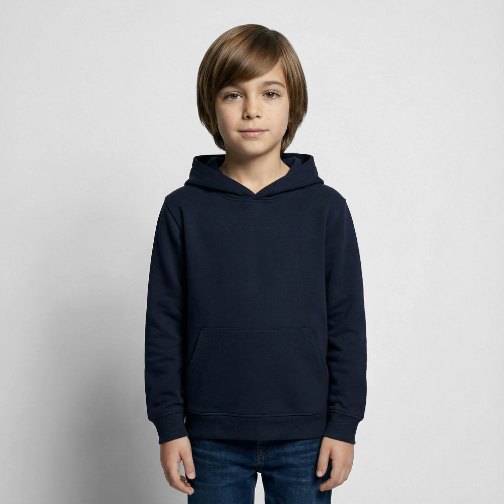 Kinder Hoodie - personalisierbare Vorder- und Rückseite - Navy