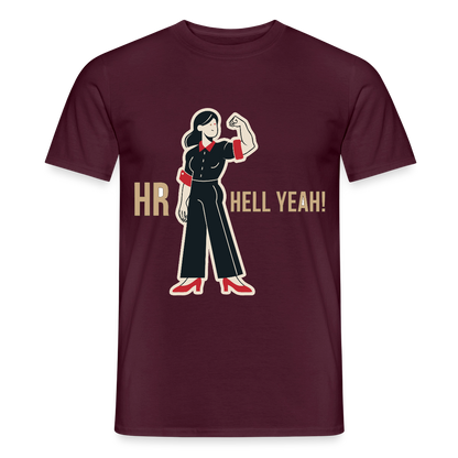 HR. Hell yeah! Motiv-T-Shirt für Männer, Farbe Ziegelrot