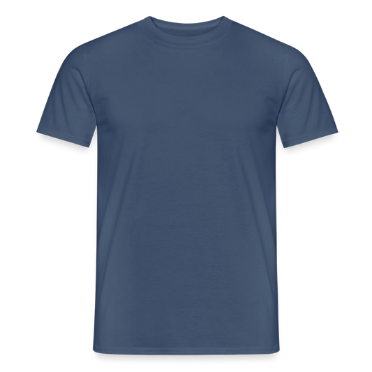 Männer T-Shirt - personalisierbare Vorder- und Rückseite - Dunkles Denimblau