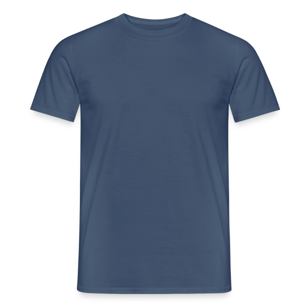Männer T-Shirt - personalisierbare Vorder- und Rückseite - Dunkles Denimblau