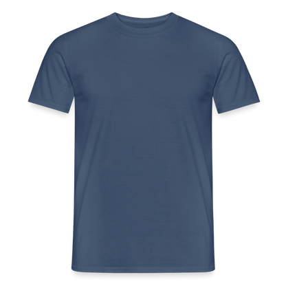 Männer T-Shirt - personalisierbare Vorder- und Rückseite - Dunkles Denimblau