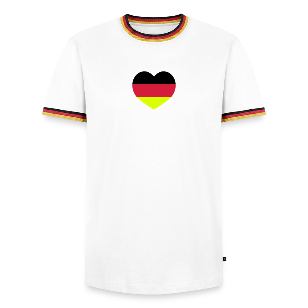 Männer T-Shirt Fussball "Spielmacher" - Weiß/Dreifarbig