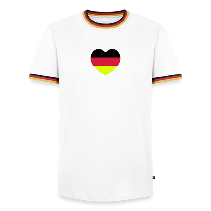 Männer T-Shirt Fussball "Spielmacher" - Weiß/Dreifarbig