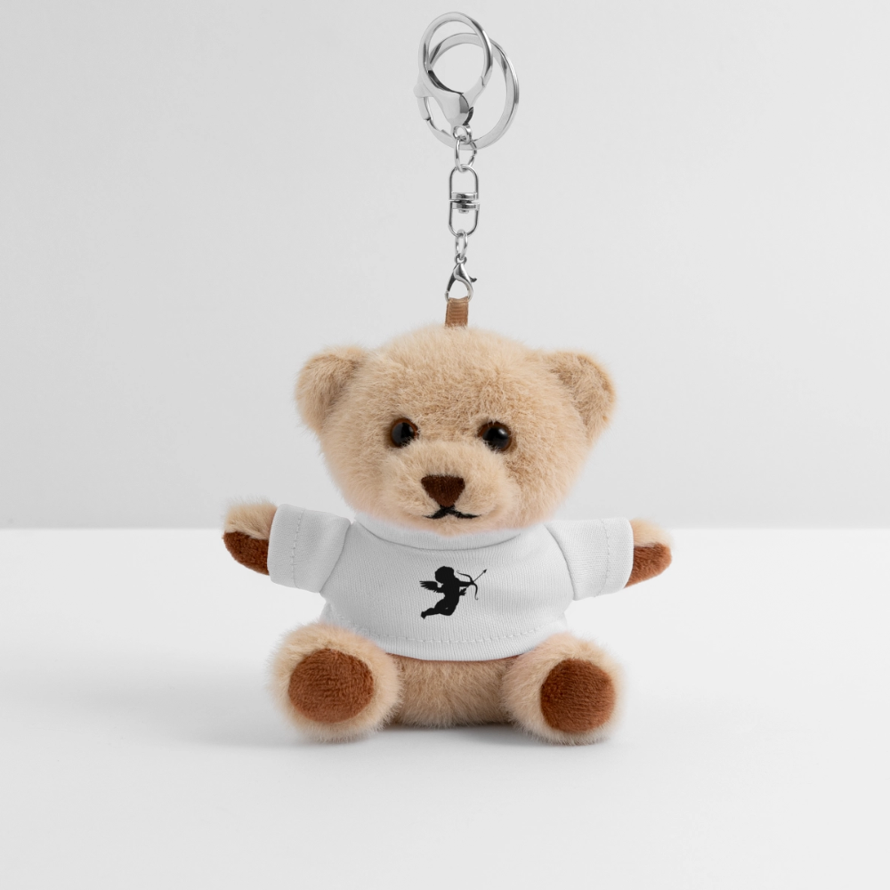 Kuscheltier Schlüsselanhänger - personalisierbar - Weiß
