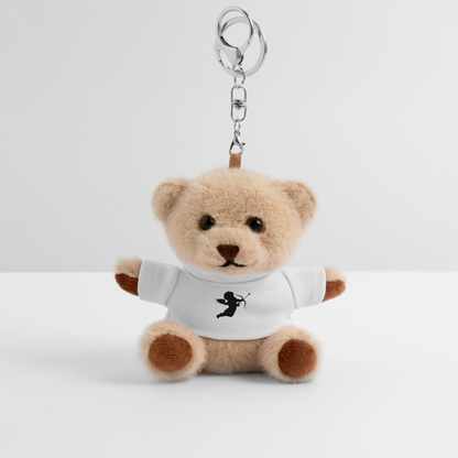 Kuscheltier Schlüsselanhänger - personalisierbar - Weiß