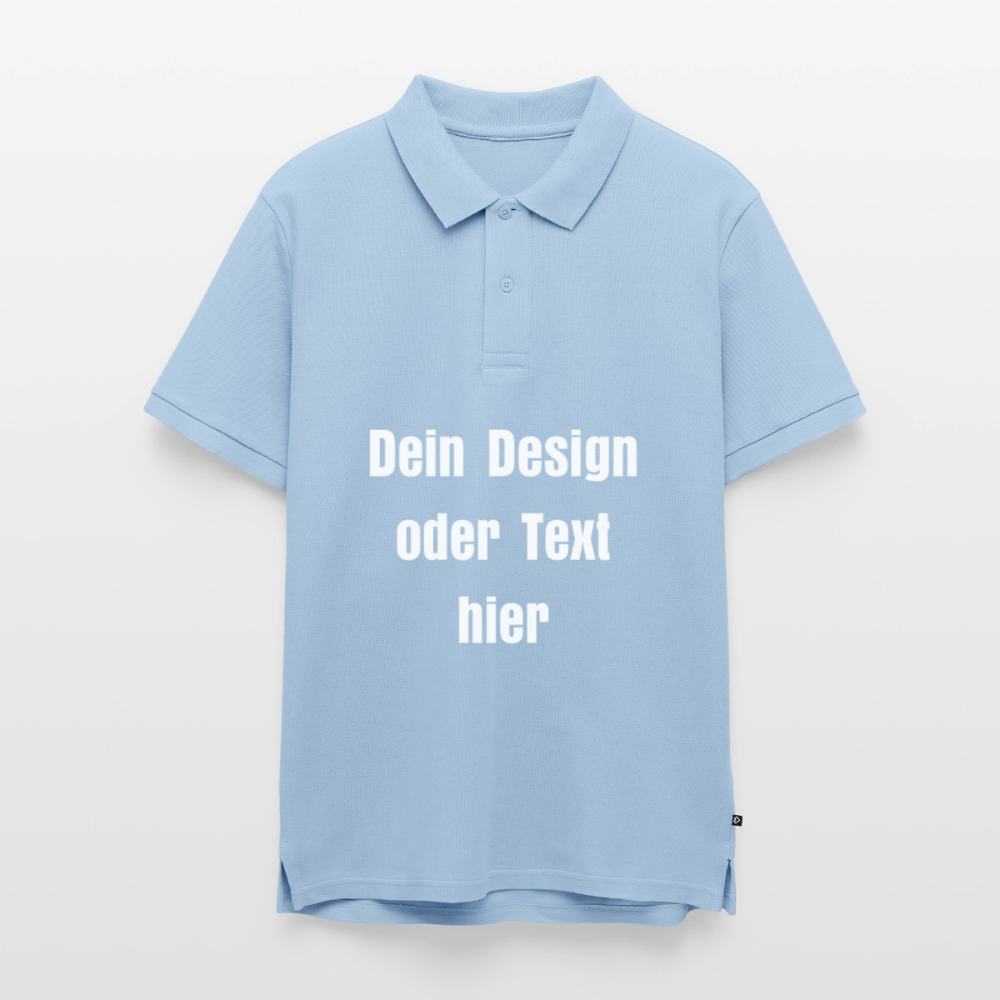 Männer Premium Bio Polo Shirt - personalisierbar - Hellblau