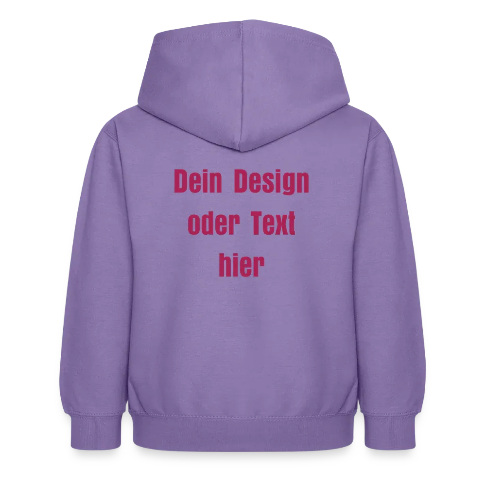 Kinder Hoodie - personalisierbare Vorder- und Rückseite - Lavendel