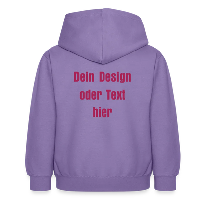 Kinder Hoodie - personalisierbare Vorder- und Rückseite - Lavendel