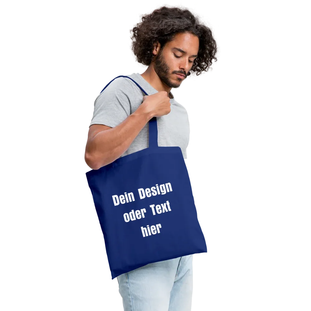 Stoffbeutel aus 100% Baumwolle - personalisierbar - Royalblau