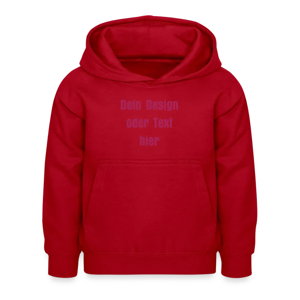 Kinder Hoodie - personalisierbare Vorder- und Rückseite - Rot