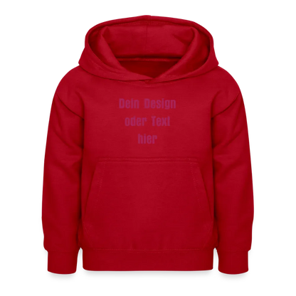 Kinder Hoodie - personalisierbare Vorder- und Rückseite - Rot