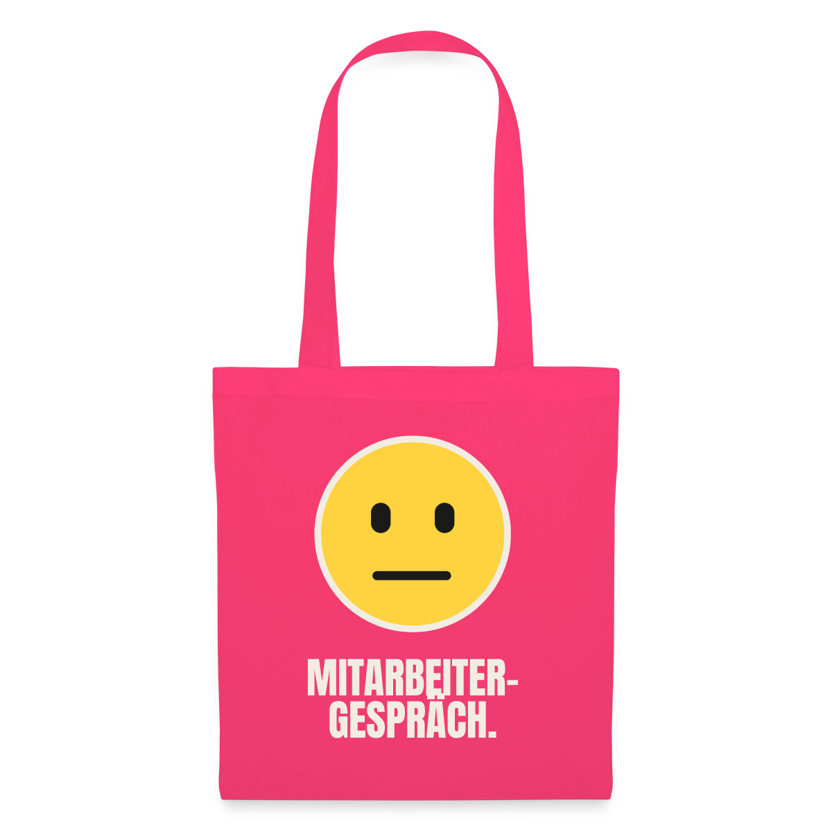 Mitarbeitergespräch. Stoffbeutel, Farbe Azalea