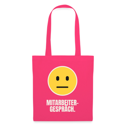 Mitarbeitergespräch. Stoffbeutel, Farbe Azalea