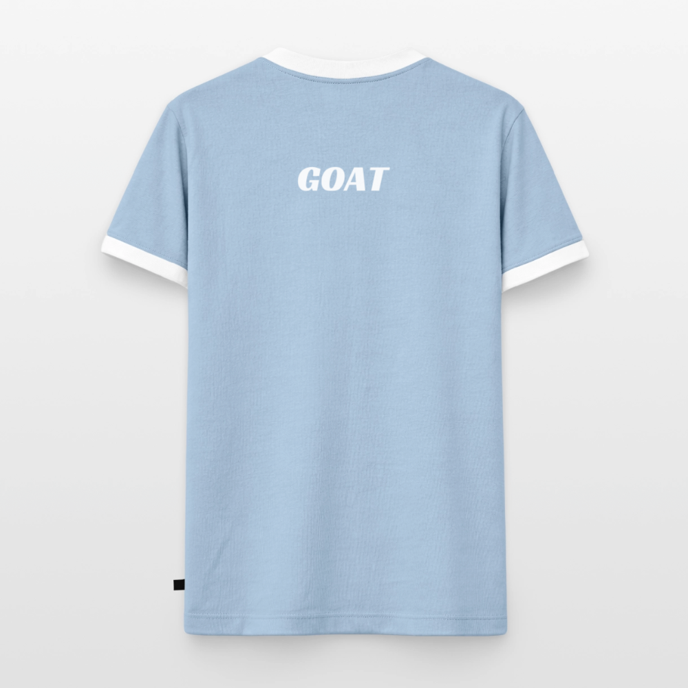 Männer T-Shirt "GOAT" - Hellblau/Weiß 