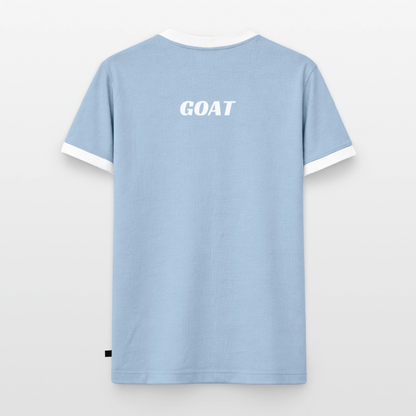 Männer T-Shirt "GOAT" - Hellblau/Weiß 