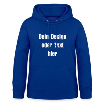 Frauen Hoodie - personalisierbare Vorder- und Rückseite - Royalblau