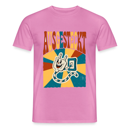 "Ausgesteckt. Midcentury-Motiv" Motiv-T-Shirt für Männer, Farbe Pink