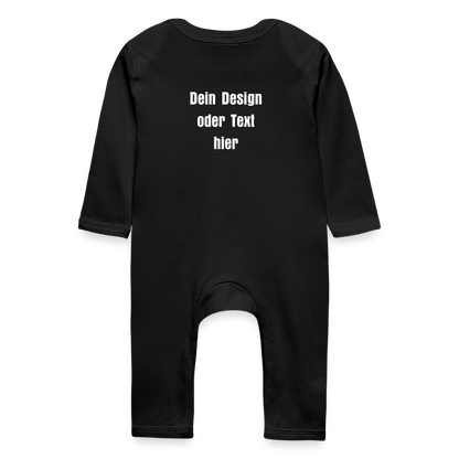 Baby Bio Strampler - personalisierbar - Schwarz