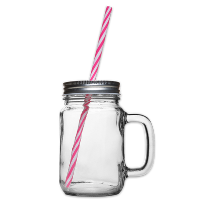 Henkelglas mit Schraubdeckel 400 ml - personalisierbar - Klar