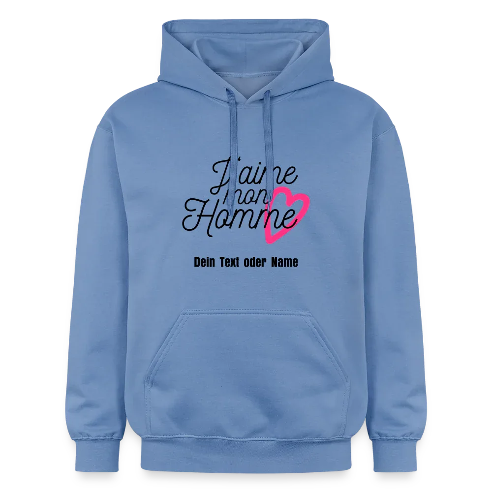 Kuschel-Hoodie "Valentine" für Frauen – personalisierbar & weich - Carolina Blue