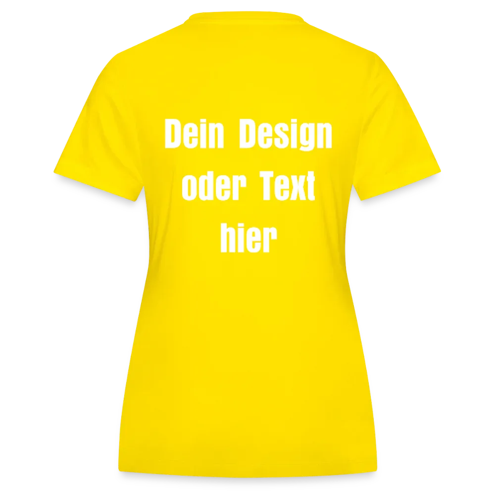 JAKO Frauen Trikot Team - personalisierbare Vorder- und Rückseite - Gelb