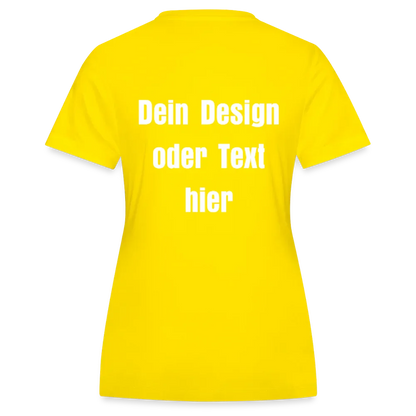 JAKO Frauen Trikot Team - personalisierbare Vorder- und Rückseite - Gelb