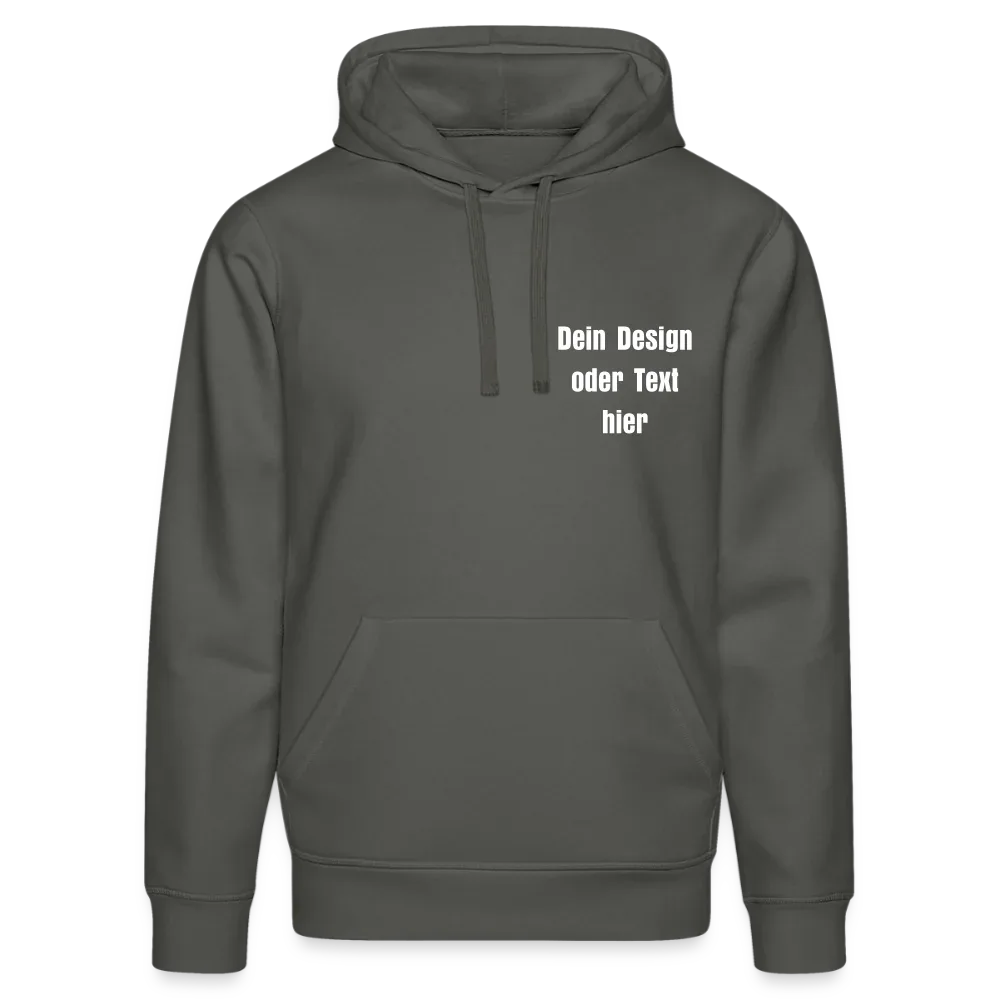 Stanley/Stella Unisex Bio-Hoodie DRUMMER - personalisierbare Vorder- und Rückseite - Anthrazit