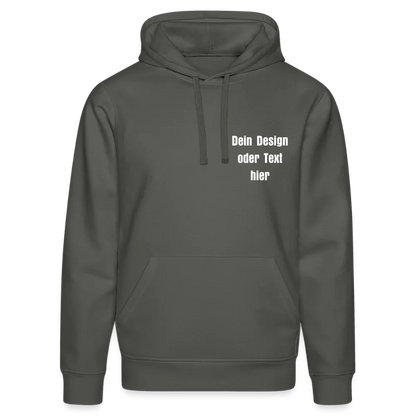 Stanley/Stella Unisex Bio-Hoodie DRUMMER - personalisierbare Vorder- und Rückseite - Anthrazit