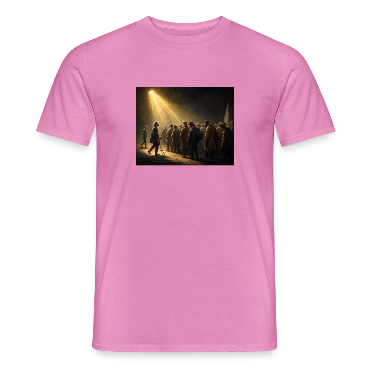 Das Teamfoto. Renaissance-Motiv Motiv-T-Shirt für Männer, Farbe Pink