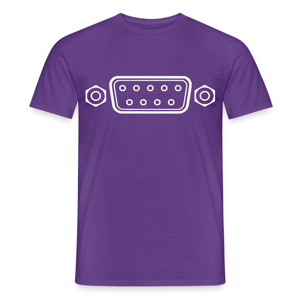 DB-9 RS-232 Retro T-Shirt für Herren - Lila