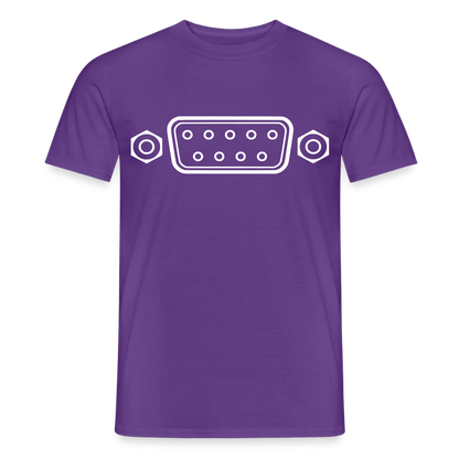 DB-9 RS-232 Retro T-Shirt für Herren - Lila