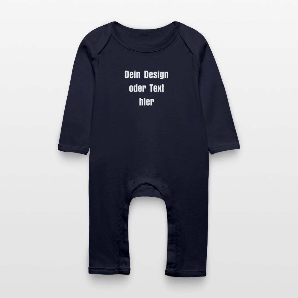 Baby Bio Strampler - personalisierbar - Navy