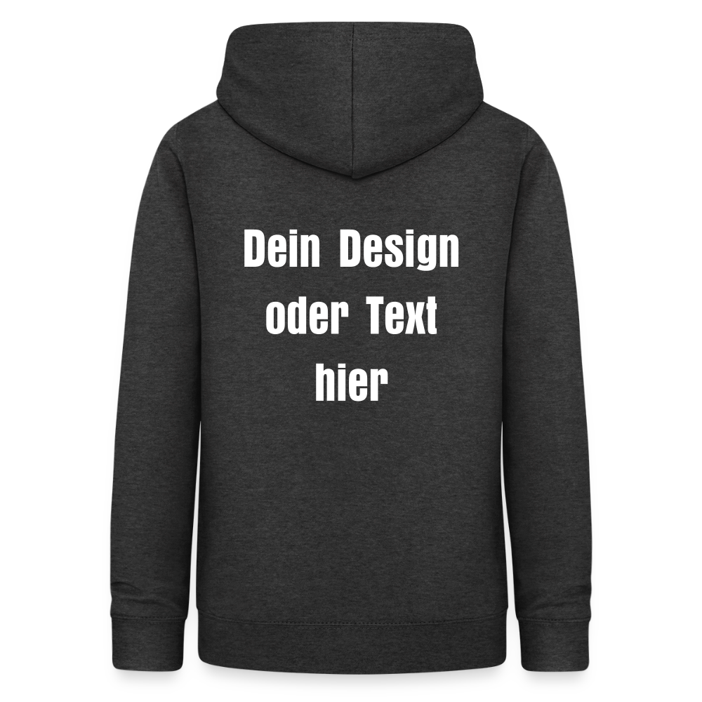 Frauen Hoodie - personalisierbare Vorder- und Rückseite - Anthrazit