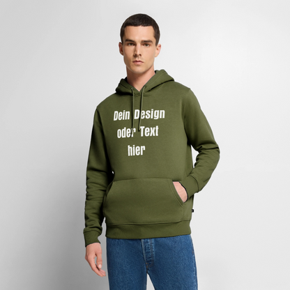 Männer Premium Hoodie - personalisierbare Vorder- und Rückseite - Khaki