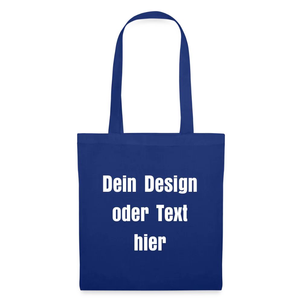 Stoffbeutel aus 100% Baumwolle - personalisierbar - Royalblau