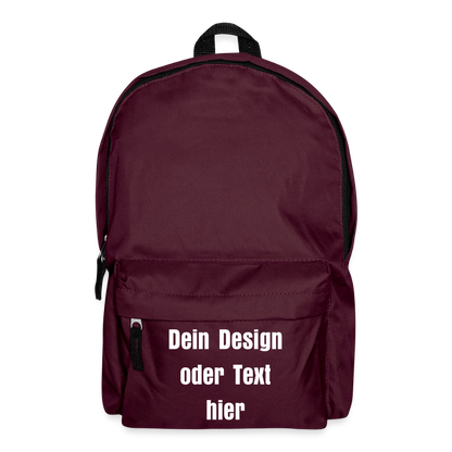 Klassischer Rucksack - personalisierbar - Burgunderrot